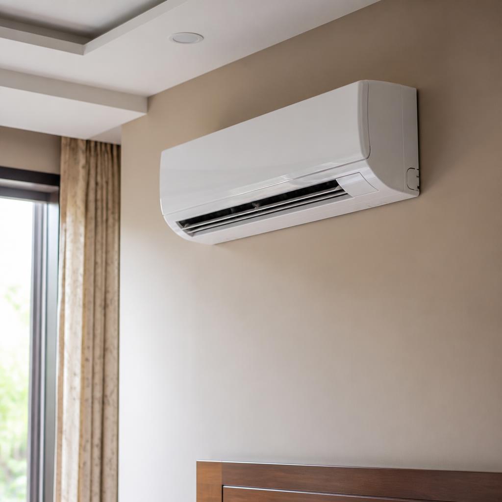 Brand new split air conditioners on display